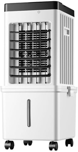 Evakueringsfri mobil luftkonditionering, 15 L, 75 W, tyst mobil luftkonditionering med 7,5 h timer, 3 lägen, 40 dB avtagbar vattentank, fjärrkontroll, luftkonditionering, luftkylare, för sovrum