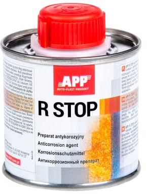 APP R STOP - Convertisseur de rouille liquide | Produit antirouille incolore | Peinture antirouille pour métal et carrosserie de voiture | Pénètre la rouille et bloque sa prolifération | 100 ml