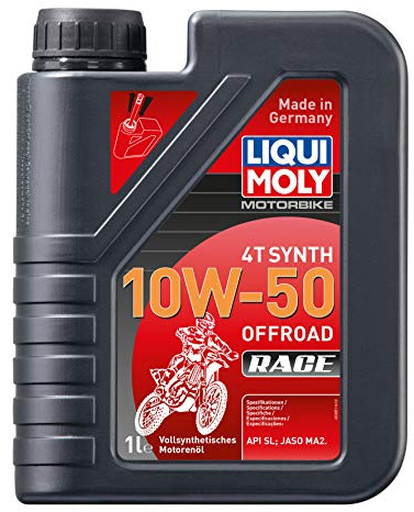 LIQUI MOLY Motorbike 4T Synth 10W-50 Offroad Race | 1 L | Motorrad 4-Takt-Öl | Art.-Nr.: 3051, farblos