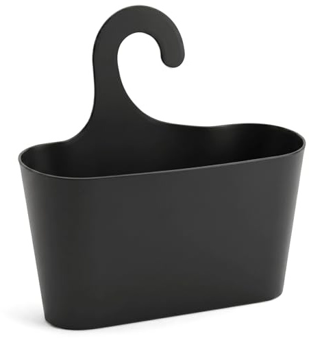 universal Duschkorb mit Haken zum Einhängen Duschregal Badregal Bad Utensilo Utensilo für Bad/Küche/Werkstatt, Hängeregal Hängekorb Kunststoff Schwarz