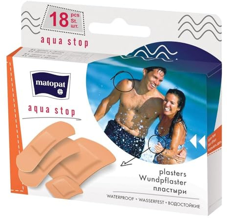 Matopat Wundpflaster Aqua Stop, Set mit 18 Pflastern