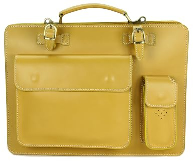 Belli Design Bag Verona italienische Leder Businesstasche Arbeitstasche Messenger Aktentasche Lehrertasche Laptoptasche unisex - 39x29x11 cm (B x H x T)
