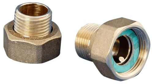 Wilo 112047195 Verschraubung aus Messing R 1 Zoll a/d 28 ixG 1 1/2 i, VE -1 Satz