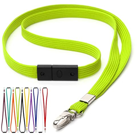 CKB LTD Schlüsselband mit Sicherheitsverschluss Metall-Klipp Für Büro Mitarbeiter Besucher ID Ausweishalter Lanyards Schlüsselbänder Für Namensschilder Umhängebänder