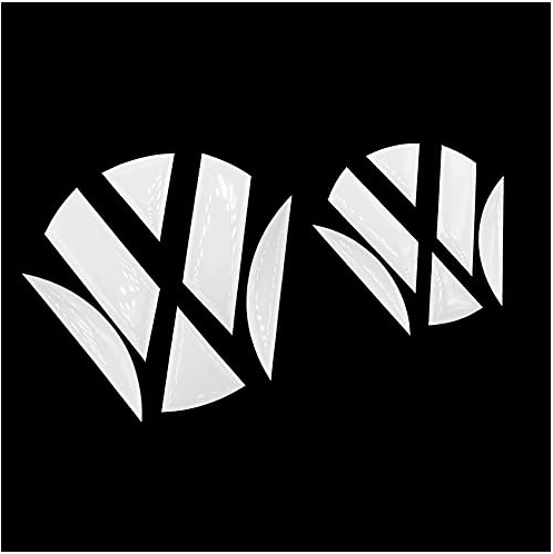 3D Emblem Gel Aufkleber vorne + hinten von Finest-Folia DM001 DM002 (Weiß Hochglanz)