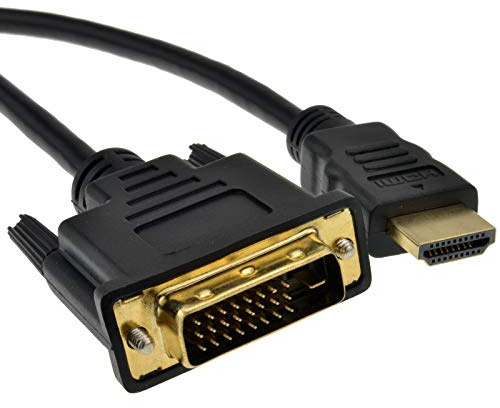 JAFSAL ONLINE HDMI to DVI Cable - HDMI 19 Pin Male to DVI-D 24+1 Male Dual Link High Speed Adapter Cable – Full HD Compatible with- Projector, Laptop, TV, PC, DVD Player – Gold 10 Meters