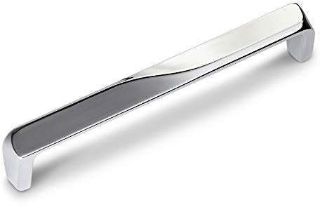SOTECH 10 Stück Möbelgriffe Movedi BA 160 mm Chrom poliert Schrankgriffe aus Metall massiv