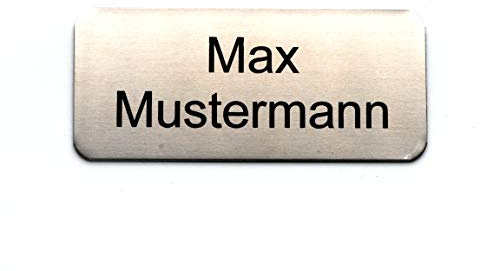 Edelstahl Türschild mit Lasergravur selbstklebend | individuell, personalisiert | Namen, Klingelschild, | 6x2cm oder 8x3,5cm (8x3,5cm)
