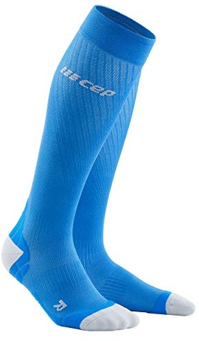 CEP – ULTRALIGHT COMPRESSION SOCKS REDESIGN für Herren | Leichte Laufsocken mit Kompression in cyan / hellgrau | Größe V