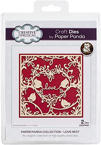 Creative Expressions Papel-Panda-Love Nest-Craft - Troquel de metal, tamaño 11,1 x 11 cm