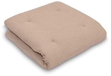 ULLENBOOM Baby Krabbeldecke 100x100 cm gepolstert in Sand (Made in EU) - Krabbeldecke für Baby mit 100% ÖkoTex Baumwolle, ideal als Babydecke, Laufgittereinlage & Spieldecke