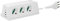 VIMAR 00609.CC.B Presa multipla da scrivania con interruttore e cavo 2m, 3 uscite SICURY universale standard italiano, 2 uscite USB A e 1 USB C, ricarica induttiva 10 W, spina 16A, bianco