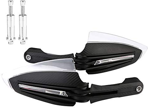 Risegun 2 Stück 7/8 Universal Motorrad Handschutz, LED-Blinker DRL-Anzeige Schutz licht für Motorrad mit 7/8 (22mm) Lenker