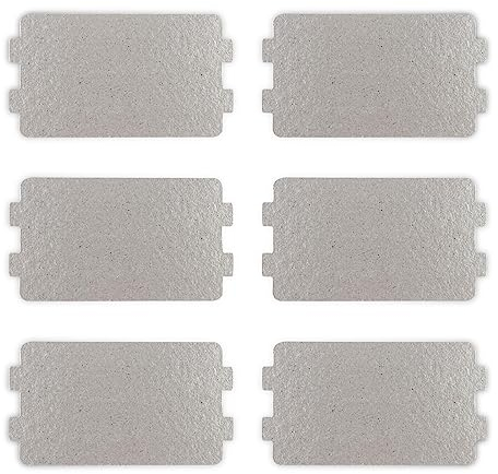 Fousenuk 6 stück Glimmerplatte Mikrowelle, Wellenleiterabdeckung Glimmerplatten 6.4×11.7cm Mikrowellenofen Glimmer Platte Blatt Ersatz Reparaturzubehör, Glimmerscheibe Mikrowelle für Alle Mikrowelle