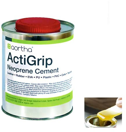 Actigrip Contact Adhesive | 1 LITRE | REAL Neoprene Cement - Rubber, Metal, Plastics, Fibreboard, Wood, Cork, Ceramics