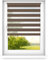Time4Blinds Tag und Nacht Doppelrollo Mini - Fensterrollo Tag und Nacht - Rollo ohne Bohren - Sonnenschutz - Rollos für Schlafzimmer - Jalousien für Fenster - 120 x 140 cm - Walnuss - Rechts