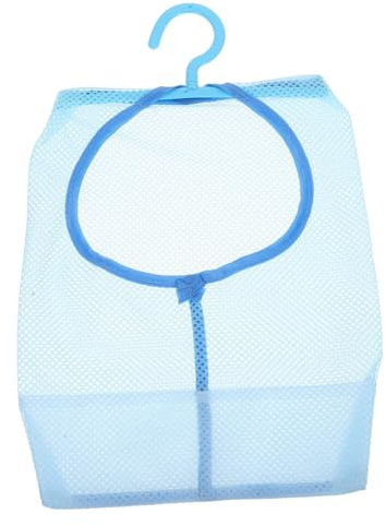 Alipis Hanging Mesh Storage Bag with Hanger Multipurpose Clothesline Bag for Bathroom Toy and Laundry Organiser Storage