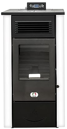 STUFE A PELLET ITALIA Canada 14 KW WiFi | Pelletöfen Effizienz 89% Heizt 130m² Autonomie 15 Std. Programmierbar WiFi-Steuerung 5 Geschwindigkeiten und Leistungsstufen 24 Monate Garantie Weiß