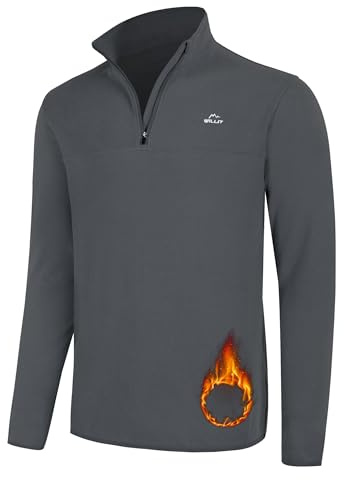 WILLIT Pullover Herren Fleece Sweatshirt mit reissverschluss Fleecepullover Arbeitspullover Atmungsaktiv Thermo