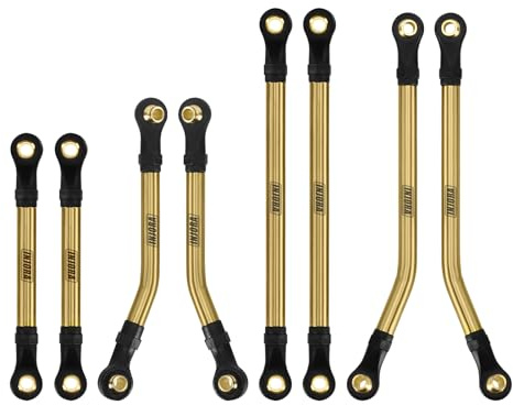 INJORA 8PCS Brass High Clearance Links Set for 1/18 RC Crawler TRX4M High Trail K10 F150, 43g/Set