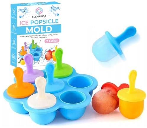 Fleau Moule à Glace Silicone - Formes Popsicle - 7 Pièces - Sans BPA