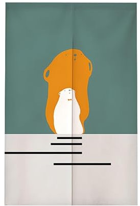 Türvorhang Orange Schwarze Tiere Küchenvorhänge Polyester Raumteiler Vorhang Kurz Scheibengardinen mit Teleskopstange Vorhänge Kurz Türvorhang Insektenschutz Fliegenvorhang Terrassentür 85x150