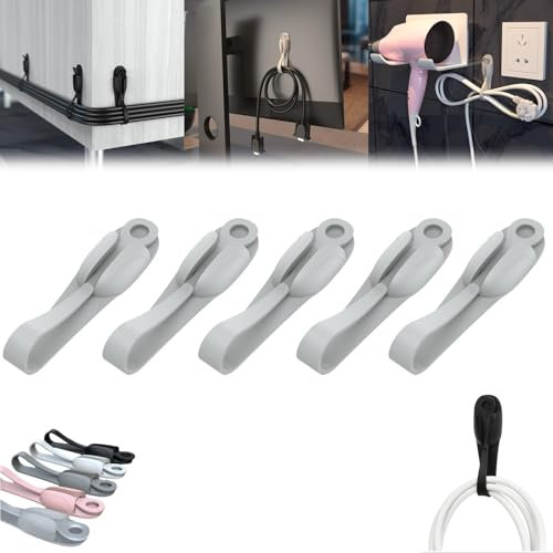Organisateur de support de cordon amovible adhésif sans perforation fixé au mur, regroupeurs de cordons de commande, regroupeur de cordon sans outils for suspendre l'électricité, organisateur de suppo
