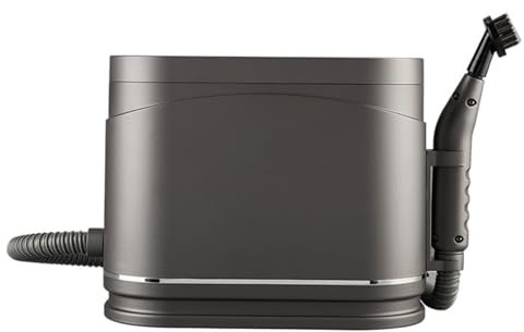 Limpiador de vapor de mano, gran capacidad de 1,2 L, 5 cabezales de cepillo de cortesía, adecuado para el hogar, tapicería, lechada, azulejos, etc