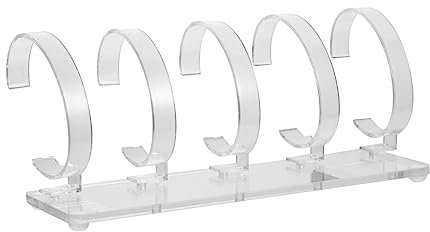 MOBUTOFU Transparenter Acryl Uhrenständer Mit Elastischem C-ring Abnehmbar Stabil Und Vielseitig Uhrenhalter Für Armbanduhren Für Laden Und Zuhause Einfach Zu Montieren Und Reinigen
