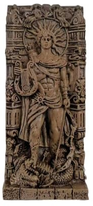 DYFUHO Apollo-Statue mit griechischer Mythologie, Gott der Sonne, Skulptur aus Kunstharz, Altar für Zuhause, Altar, Wicca, Hexenstatue, Schreibtisch, Bürodekoration
