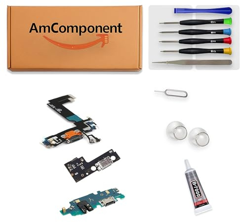 AmComponent - DOCK di ricambio per IPHONE 12 PRO MAX FLAT CONNETTORE CARICA RICARICA MICROFONO USB nero | Componente di ricambio con prestazioni a lunga durata con il dispositivo