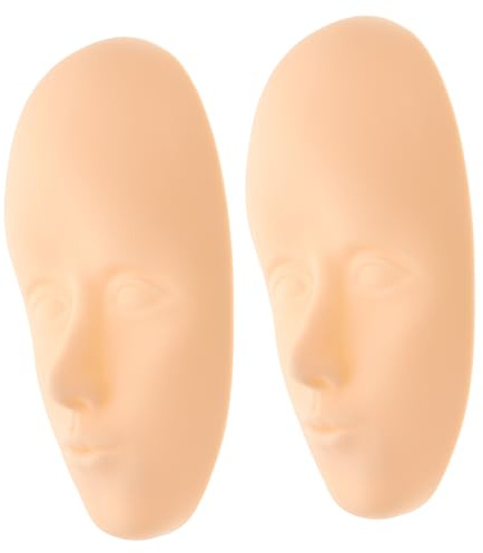 CLISPEED 2 Stück Silikon Übungsgesichtshaut 5d Simulation Für Tattoo Make up Praxis Anfänger Und Profis Mit Zusätzlichem Übungsbereich