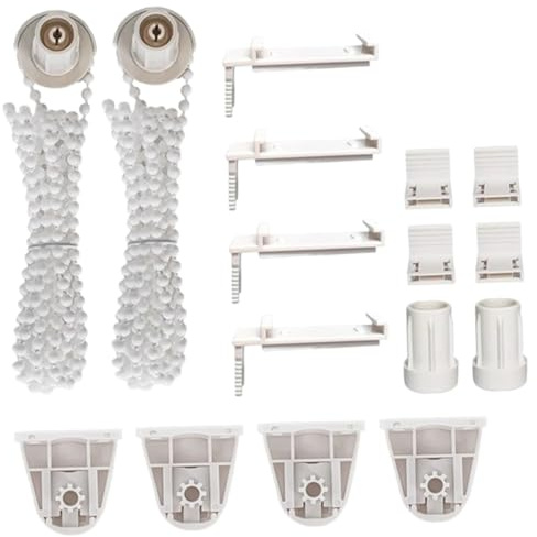 SEWACC Roller Blinds Fitting Parts with Fixing Buckles and Bead Chain Window Blind Repair Kit for Easy Installation and Replacement Compatible with Roller Shades