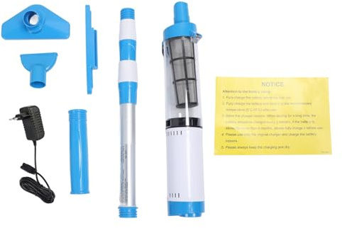 Aspiradora de Piscina portátil 3 en 1, inalámbrica, Recargable, IPX7, a Prueba de Agua, Tiempo de Funcionamiento de 1,5 h, aspiradora para con 3 Cabezales de Repuesto para