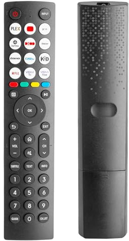 Fjärrkontroll kompatibel med Hisense LCD LED 4K Smart TV 43A7300F 43A7340F 43A7500F 43AE7210F 50A7300F 50A7340F ersättningsstyrenhet med PrimeVideo Netflix-knappar, ingen programmering krävs