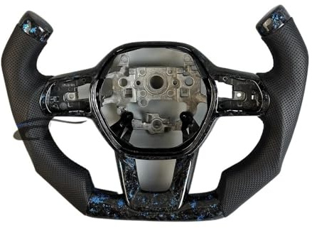 Steering Wheel Compatible For Honda Civic 2022-2025 Forged Carbon Fiber Black Perforated Leather Car Accessory
