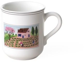 Villeroy und Boch Design Naif Kaffeebecher Gärtner, 300 ml, Höhe: 9,1 cm, Premium Porzellan, Bunt