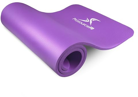 ProsourceFit Extra Thick Yoga And Pilates Mat ½” (13mm), 71-inch Long High Density Exercise Mat with Comfort Foam And Carrying Strap
