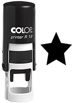 Printtoo STAR Self Inking Mini Gummi stmpel Colop Rund Dekorativ Lrare Stmplar 12 mm