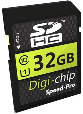Digi Chip 32GB SDHC Class 10 Memory Card For Nikon Coolpix A900, B500, B700, CP A10, A100, DL24-85, DL18-50 & DL24-500 Digital Cameras