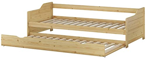 Erst-Holz®Sofabett Doppelbett Bettgestell 90x200 Einzelbett Bett + Bettkasten Kiefer massiv 60.34-09