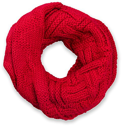 styleBREAKER Unisex Strick Loop Gitter Rippenmuster Winter | Sehr weiches Gewebe, 2- bis 3-mal um den Hals wickelbar, wärmend bei Kälte, angenehm kratzfrei, Maße betragen ca. 64x32 cm.