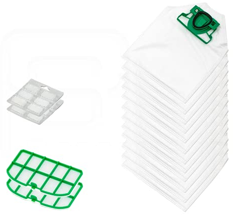 Kit Folletto VK 200/220S con 12 Sacchetti, PROFUMI E 2 FILTRI, Microfibra