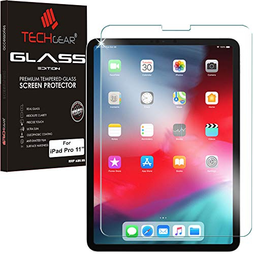 TECHGEAR Glas Schutzfolie kompatibel mit iPad Pro 11 (4. 3. 2. 1. Generaion), iPad Air 4. 5. Generation Gehärtetes Glass Schutzfolie