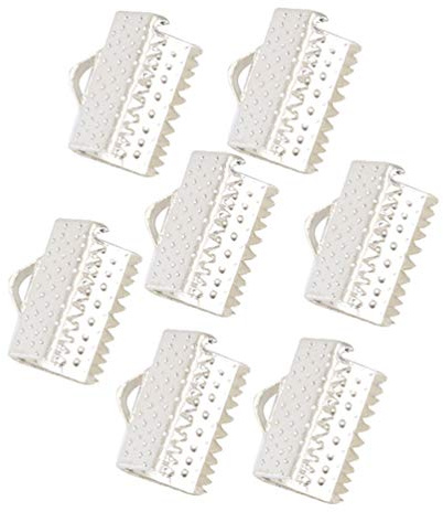 Healifty 100 Stück Metall Band Endkappen Verschlussklammern Für Schmuckherstellung Armband Kettenverschluss Silber 0.4 Zoll Diy Zubehör Für Halskette Und Basteln
