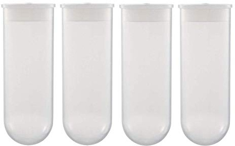 10 pcs 100 ml tubes à centrifuger en plastique avec bouchon attaché, fond rond