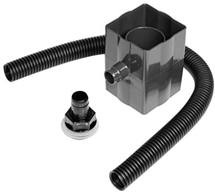FloPlast RVS1AG Anthracite Grey Rainwater Diverter (Connects to 65MM Square and 68MM Round Downpipe)