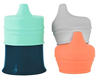 SNUG Mint Trinkbehälter, Dehnbarer-Deckel für Tassen, 100% Silikon, Deckelbehälter für Kleinkinder, Easy Einfach Verstaubar, Behälter, für 9 Monate und älter