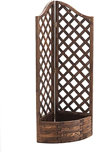EIIDJFF Hochbeete Für Garten Balkongitter Klettern Rebe Blumenständer im Freien Pflanzen Holzblumen Trog Erhöhtes Gartenbett Massivholz Blumentopf (Size:180cm/70.8in)