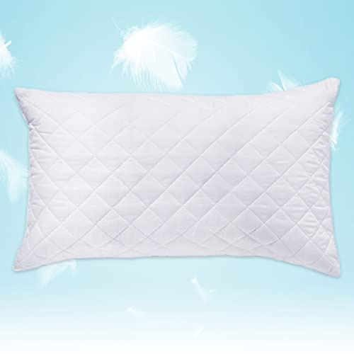 Grace Home Oreiller matelassé doux de qualité hôtelière pour lit – Oreillers sur le côté, le ventre, le dos – 50 x 75 cm (1)